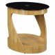 Curve Walnut Veneer Side Table